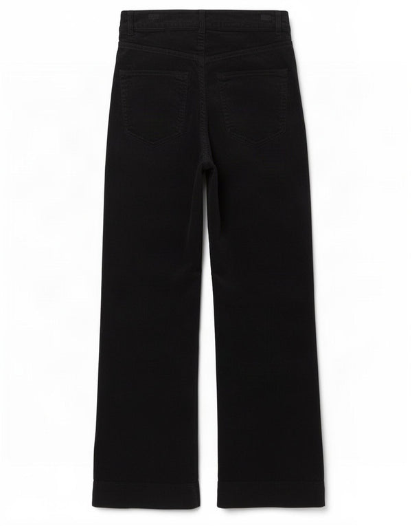 Marks & Spencer Damskie sztruksowe spodnie Flare UK 8 Small W26 L28 Czarne