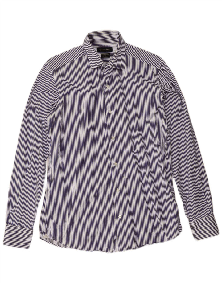 Koszula męska Massimo Dutti rozmiar 15 1/2 39 Średnioniebieskie prążki