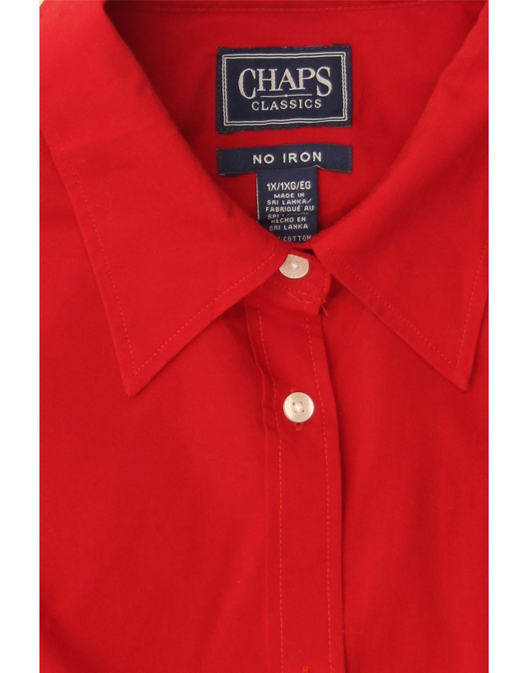CHAPS Womens Classics Shirt UK 18 XL Red Cotton Vintage Chaps and Second-Hand Chaps from Messina Hembry 