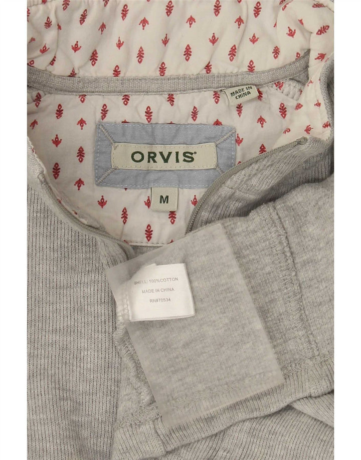 Bluza damska Orvis z zamkiem błyskawicznym, UK 14, średnia szara bawełna