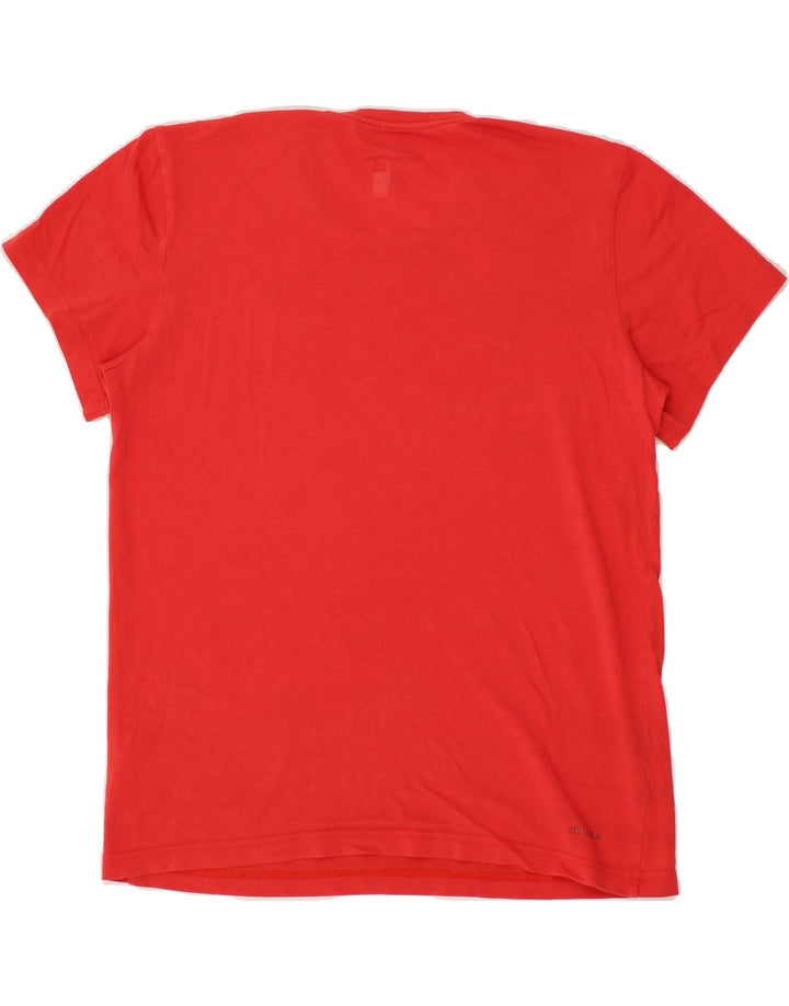 ADIDAS Mens T-Shirt Top Medium Red Cotton Vintage Adidas and Second-Hand Adidas from Messina Hembry 