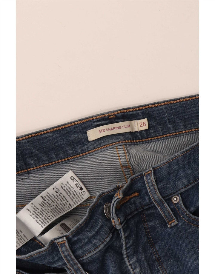 Damskie jeansy Levi's 312 Distressed Shaping W28 L27 Niebieskie bawełniane