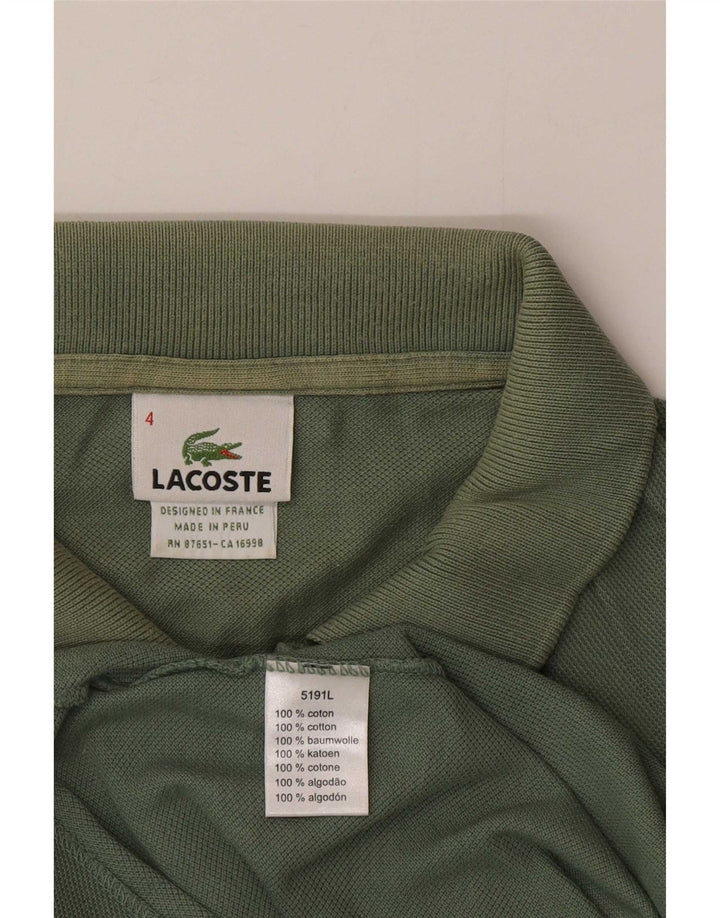 Męska koszulka polo Lacoste, rozmiar 4, średnia, zielona bawełna