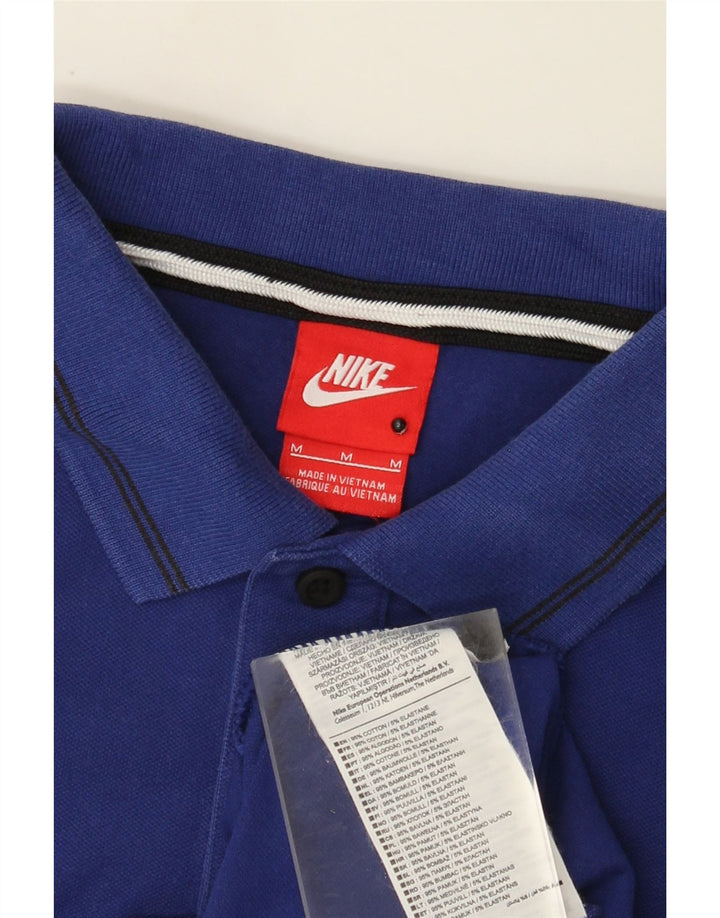 Męska koszulka polo Nike, średnia niebieska, bawełniana