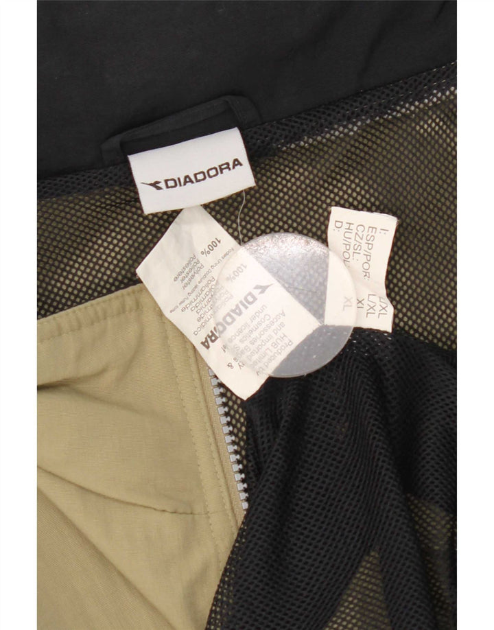Męska kurtka przeciwdeszczowa Diadora UK 42 XL Khaki, poliester