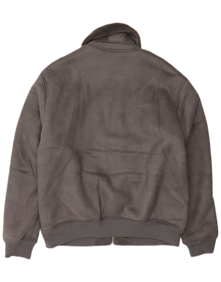 Męska kurtka Zara Sherpa UK 42 XL, szary poliester