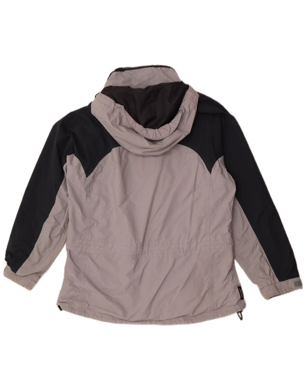 Damska kurtka przeciwdeszczowa z kapturem, oversize Sprayway UK 18 XL, szary, blok kolorów