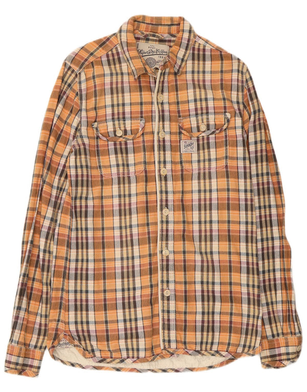 Męska koszula flanelowa Superdry, duża, wielokolorowa, bawełniana w kratę