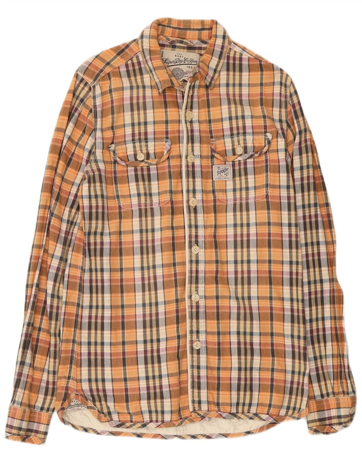 Męska koszula flanelowa Superdry, duża, wielokolorowa, bawełniana w kratę
