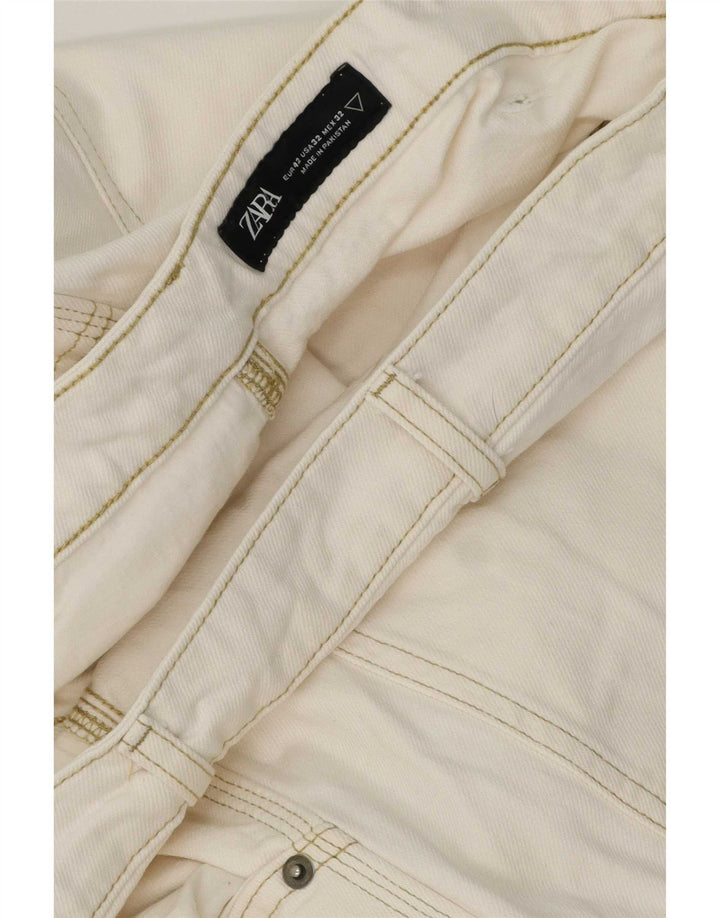 Jeansy męskie Zara Cargo Straight EU 42 Large W32 L30 Beżowe