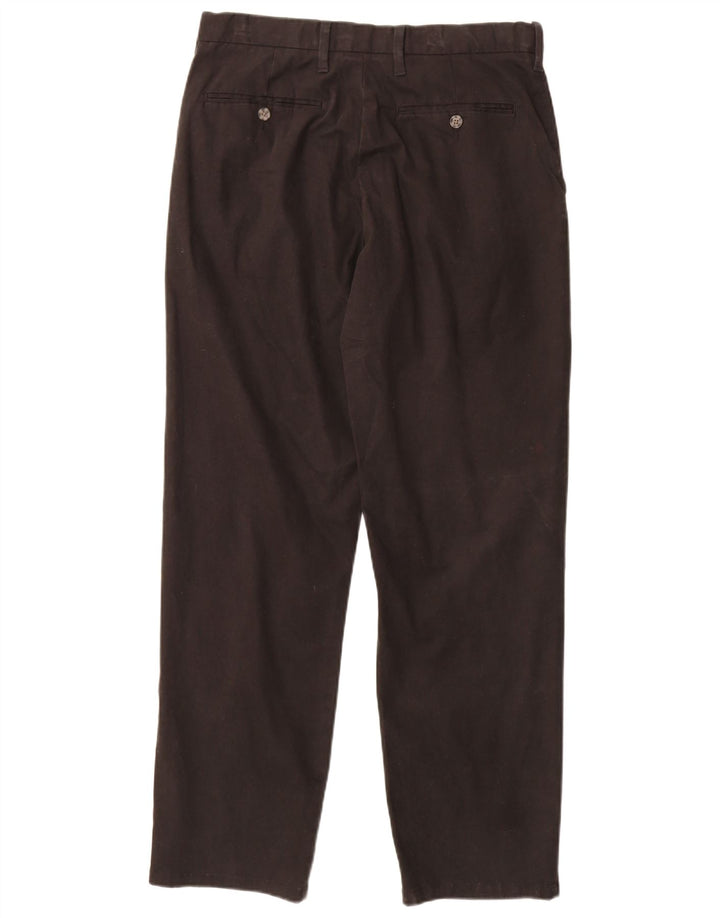 Męskie spodnie chino o regularnym kroju Marks & Spencer W32 L31, czarne, bawełniane