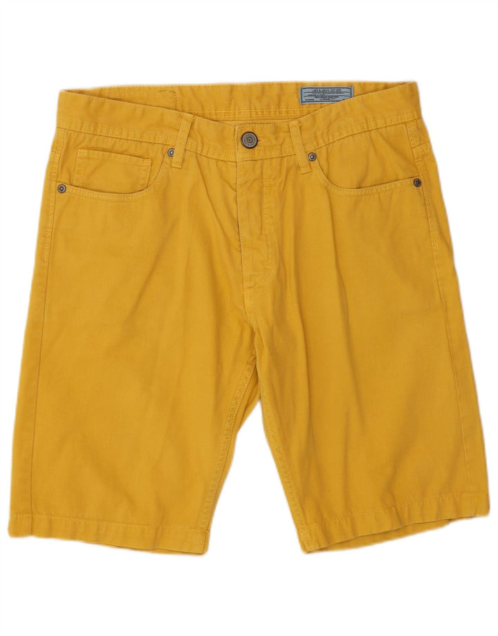 Męskie spodenki codzienne Jack & Jones, średnie W32, żółta bawełna