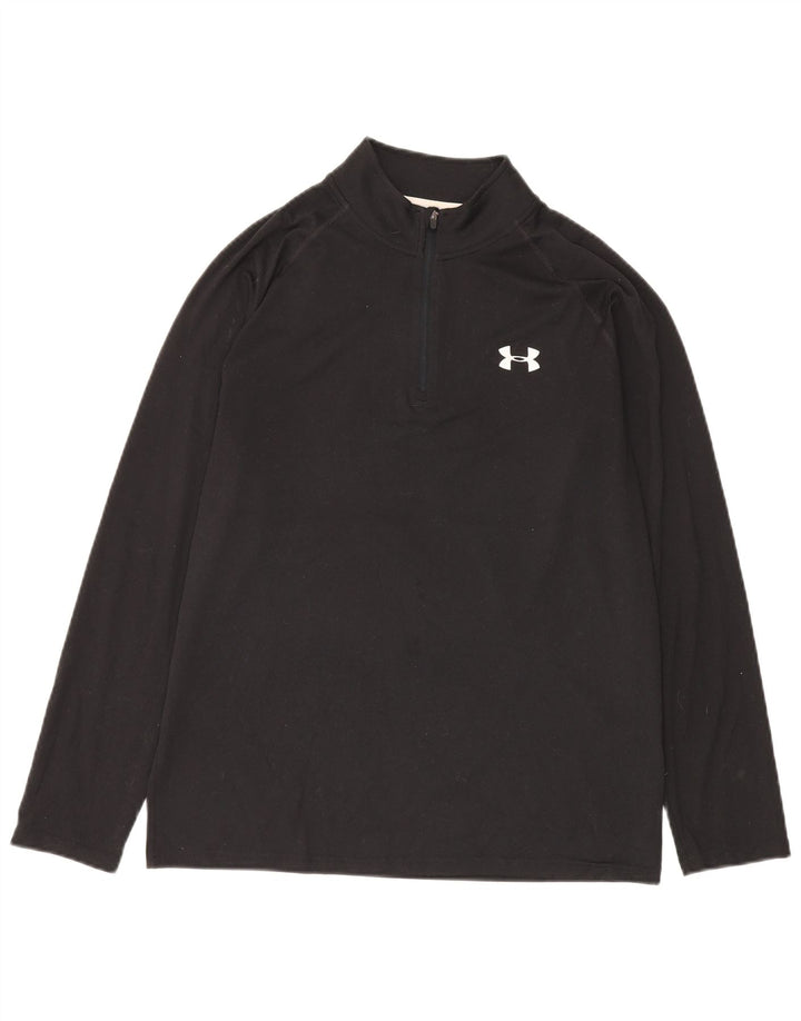 Męski dres Under Armour Heat Gear z zamkiem błyskawicznym na szyi, średni czarny
