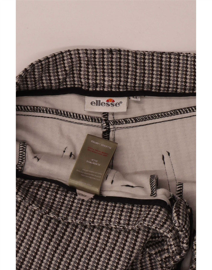Damskie spodnie typu slim casual Ellesse Medium W30 L28 Szara wiskoza w pepitkę