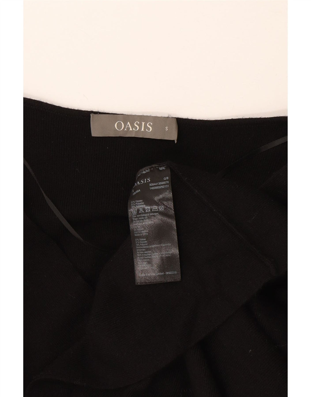 Damska sukienka sweterkowa Oasis UK 10 Small, czarna wiskoza
