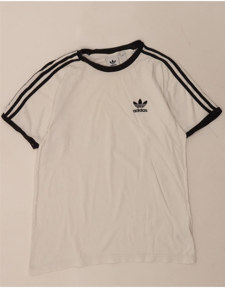 Adidas Męska Koszulka Top Średnia Biała Bawełna