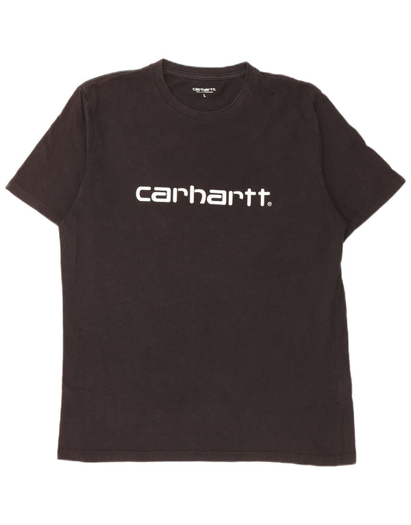 Męski T-shirt z grafiką Carhartt, duży, czarny, bawełniany