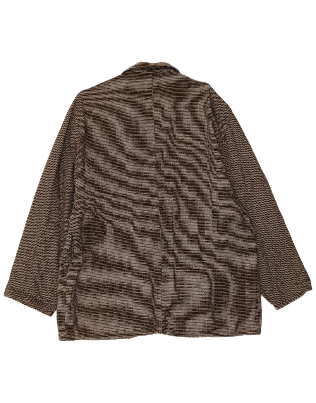 VINTAGE Mens Roma 1 Button Blazer Jacket UK 38 Medium Brown Houndstooth