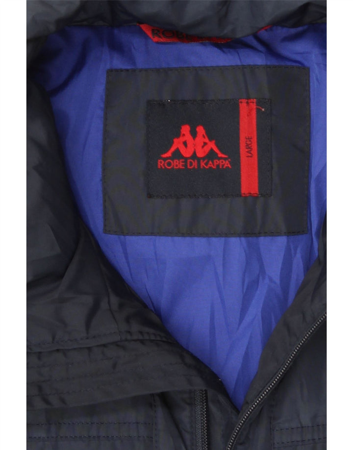 Męska ocieplana kurtka Kappa UK 40, duża granatowa, poliester