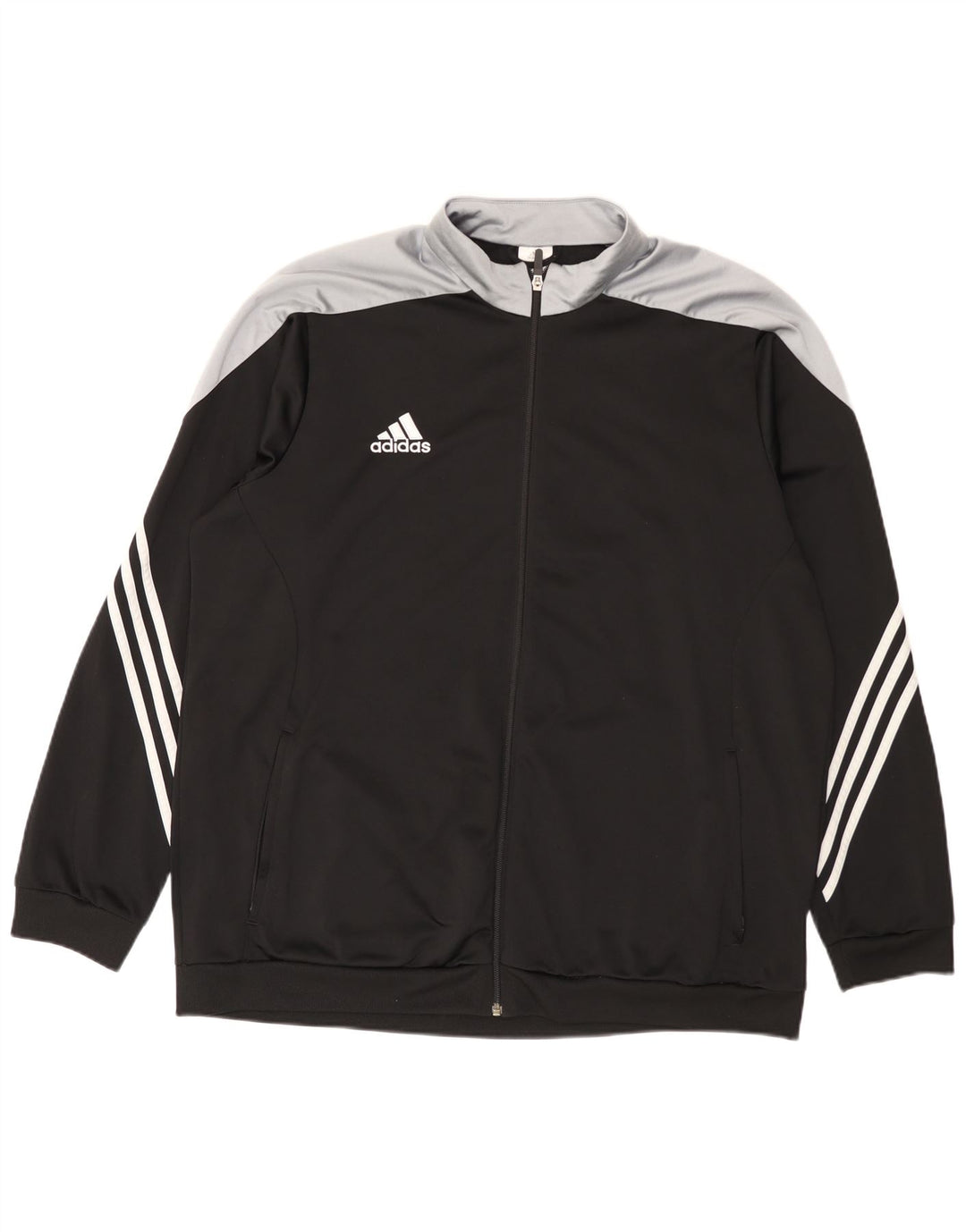 Adidas Męska bluza dresowa Top 2XL Czarny poliester z blokami kolorów