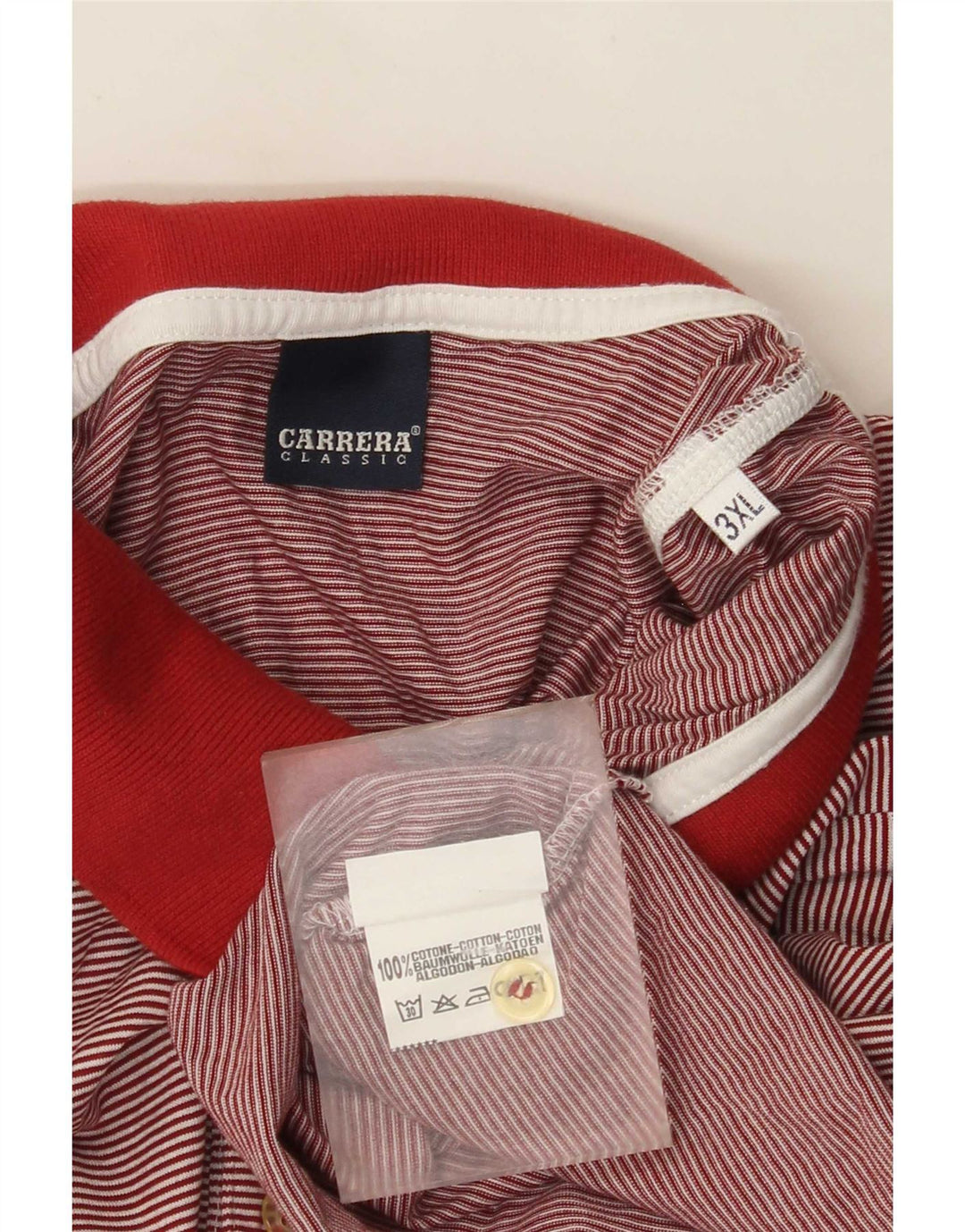 Męska koszulka polo Carrera 3XL, bawełniana w czerwone paski