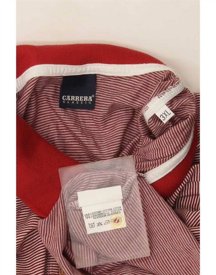 Męska koszulka polo Carrera 3XL, bawełniana w czerwone paski