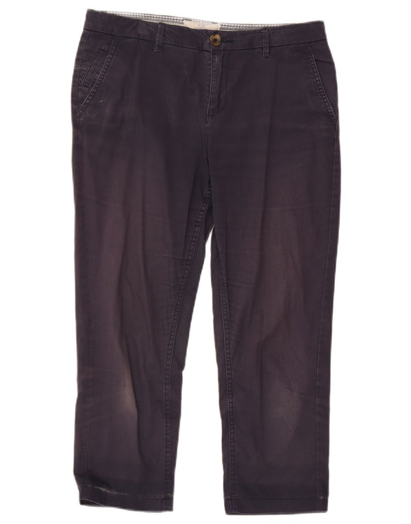 Spodnie damskie Capri Fat Face UK 10 Small W28 L22 Granatowa bawełna