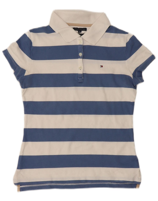 Damska koszulka polo Slim Fit Tommy Hilfiger UK 12 w średnie białe paski