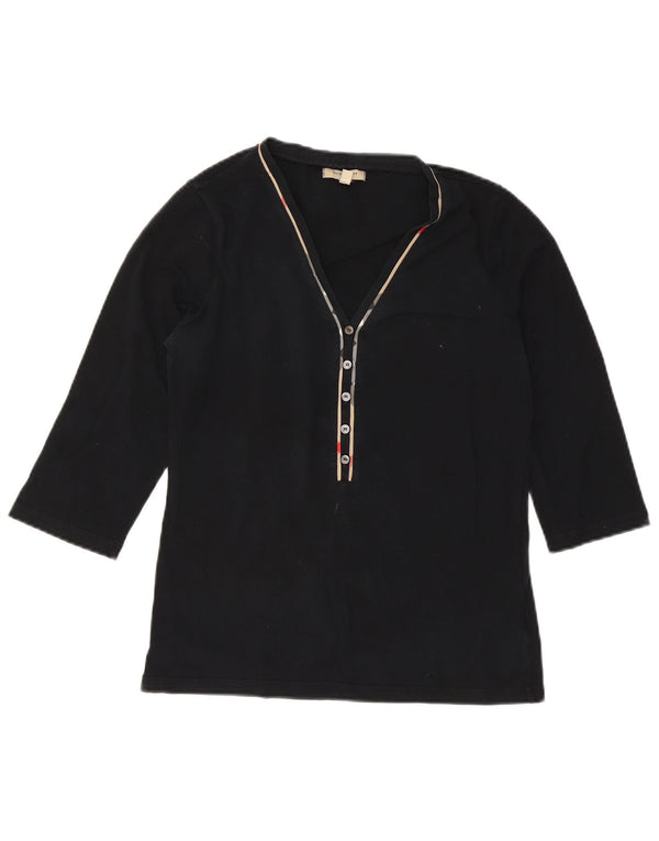 Top damski Burberry z rękawem 3/4, UK 14, duży, czarny