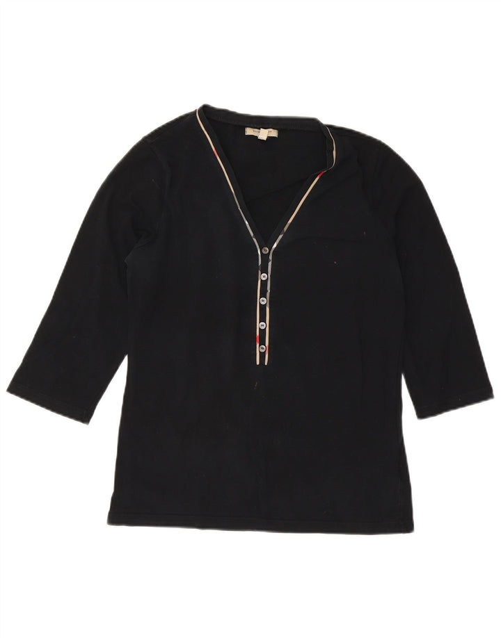 Top damski Burberry z rękawem 3/4, UK 14, duży, czarny