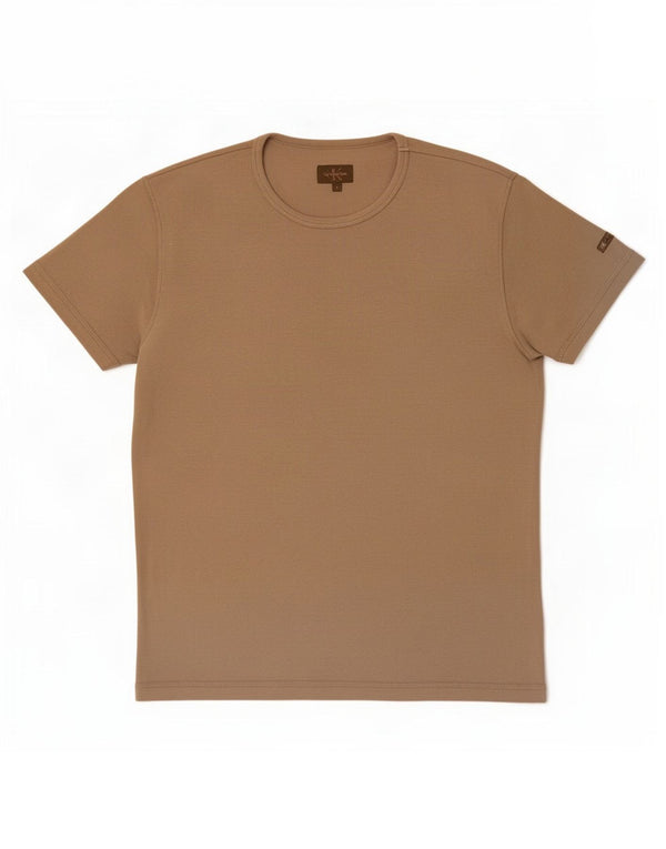 T-shirt damski Calvin Klein Jeans Top UK 16, duży, bawełniany khaki