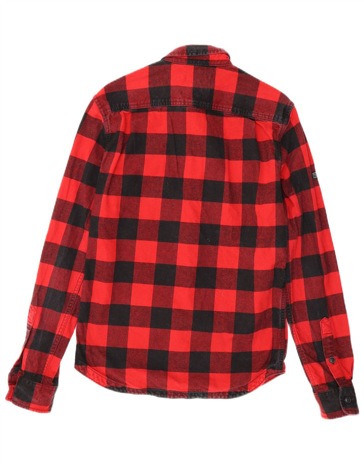 Męska koszula flanelowa Superdry The Rookie w kratkę, w małą czerwoną kratkę