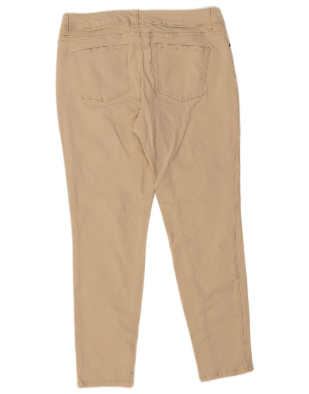 CHAPS Womens Slim Casual Trousers US 8 Medium W30 L27 Beige Cotton