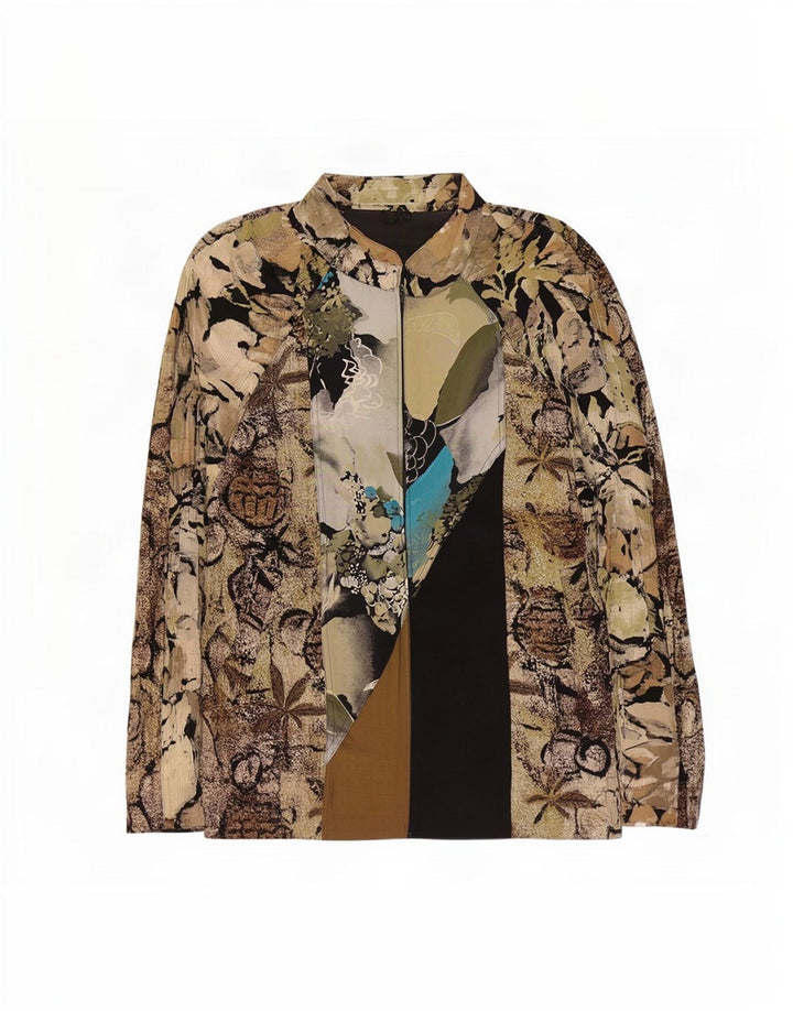 Damska kurtka bomberka oversize Gerry Weber EU 40 Medium Khaki z kwiatowym modalem