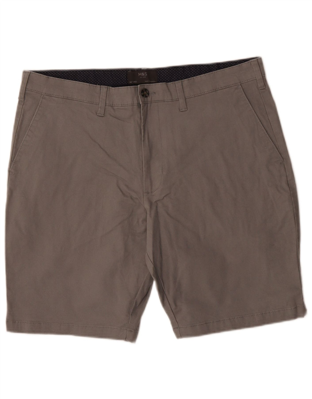 Męskie spodenki Chino Marks & Spencer W36, duże, szare, bawełniane