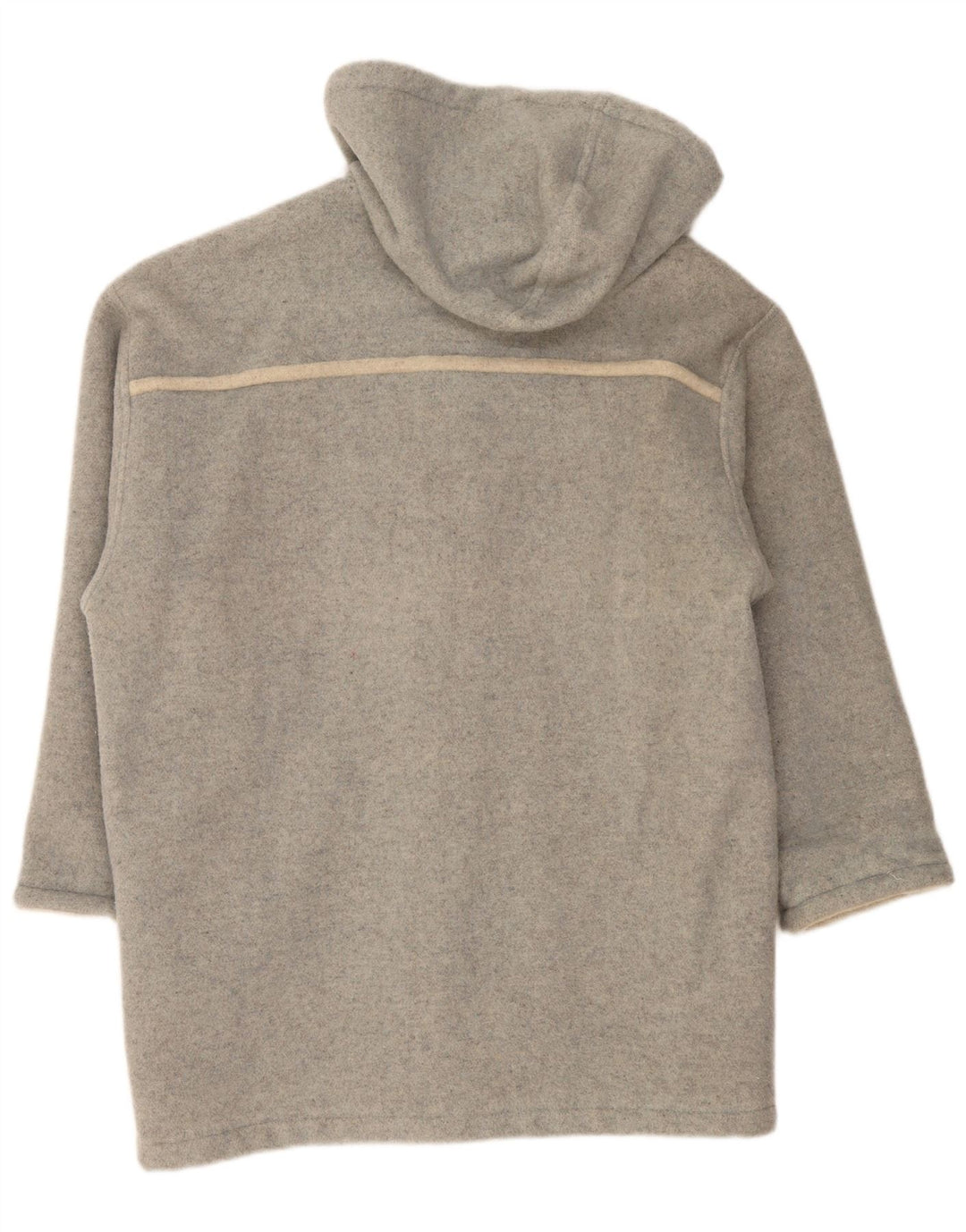 Vintage damski płaszcz z kapturem UK 18 XL, szara wełna