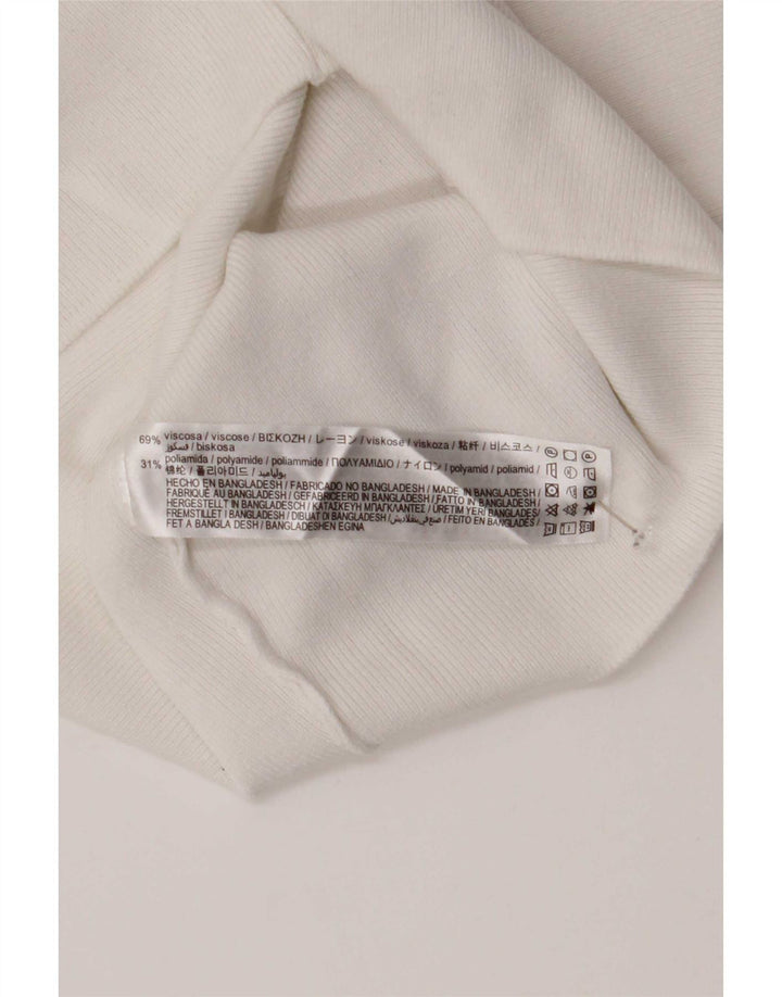 Damski krótki top Zara UK 8 Small White Wiskoza