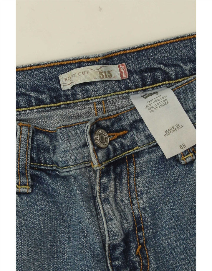 Damskie jeansy Levi's 515 Bootcut W30 L29 Niebieskie bawełniane