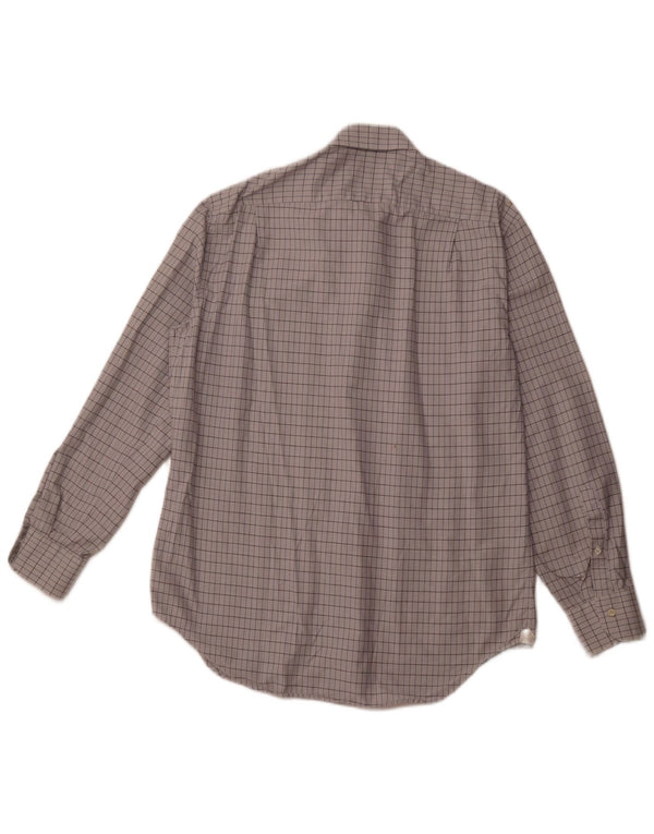 Koszula męska ERMENEGILDO ZEGNA rozmiar 41 16, duża bawełniana kratka w kolorze złamanej bieli