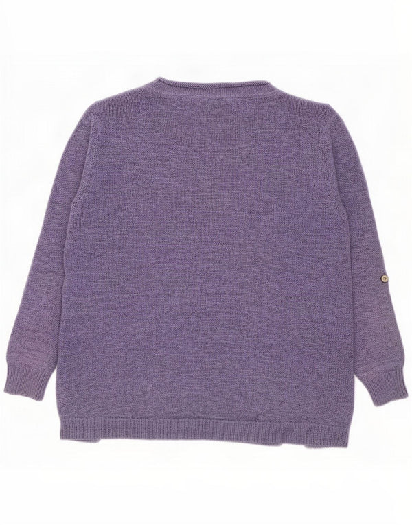 Damski sweter z dekoltem w łódkę White Stuff UK 14 Large Purple Linen