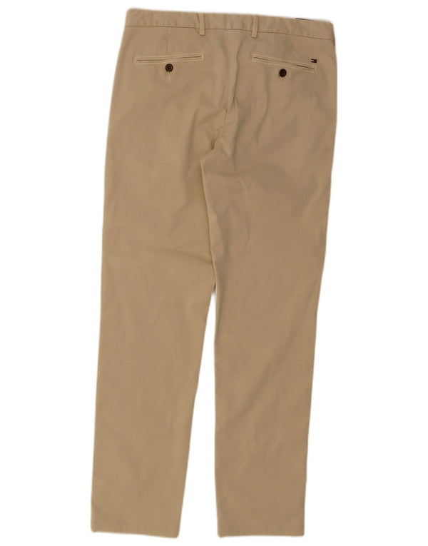 Męskie proste spodnie chino Tommy Hilfiger W32 L34 beżowa bawełna