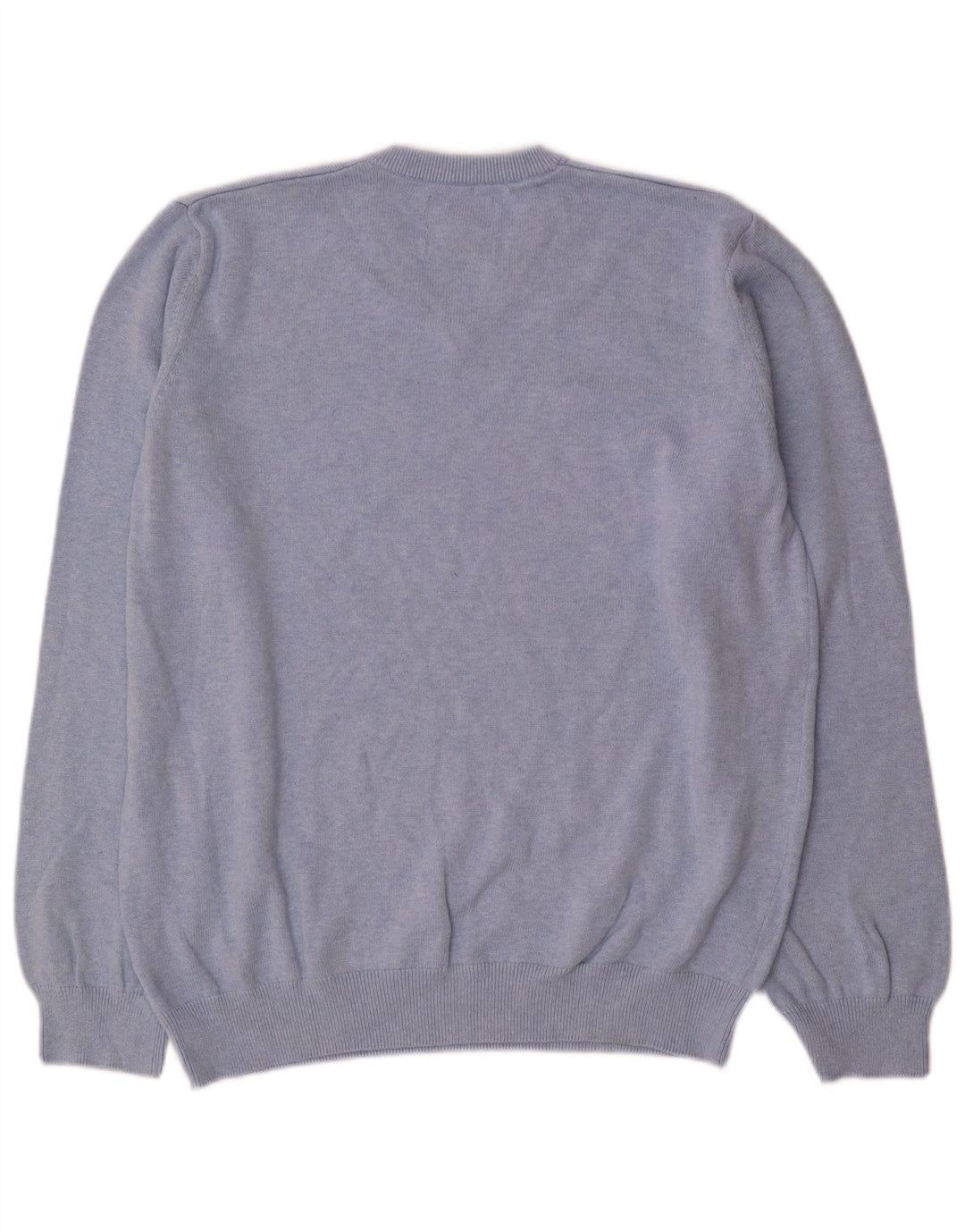 Marks & Spencer Męski sweter z dekoltem w kształcie litery V, XL, niebieski, bawełniany