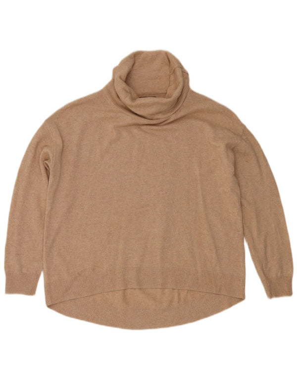 Damski sweter oversize Massimo Dutti z okrągłym dekoltem UK 10 Small Beige