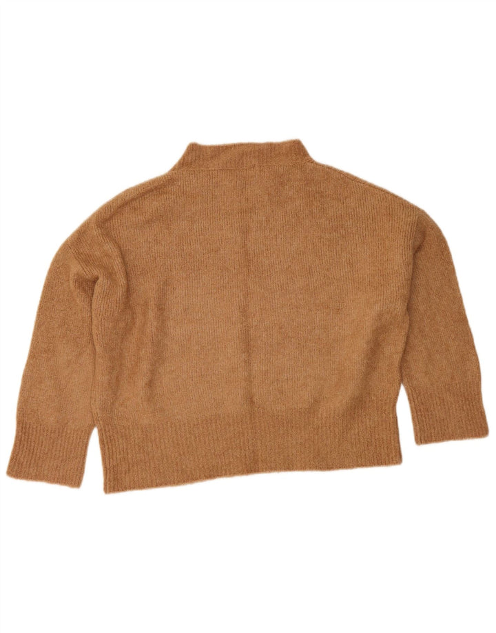 Damski sweter Zara Crop Oversize z golfem UK 10 Small Beige
