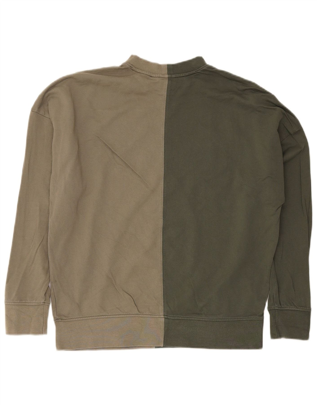 Damski sweter oversize ADIDAS UK 8, mały khaki, blok kolorów