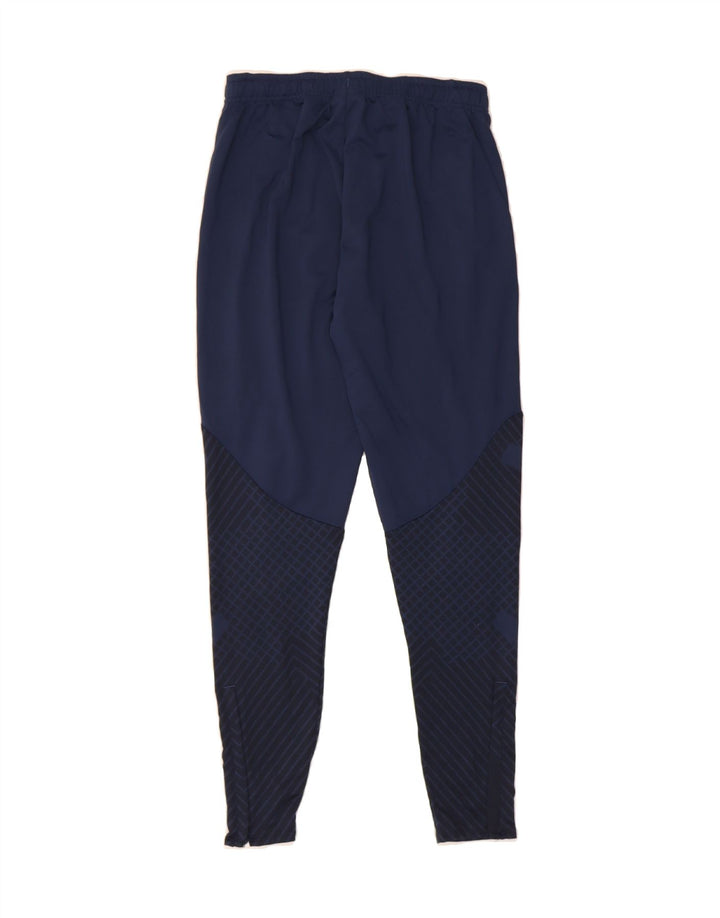 NIKE Womens Dri Fit Tracksuit Trousers UK 10 Small Navy Blue Check Vintage Nike and Second-Hand Nike from Messina Hembry 