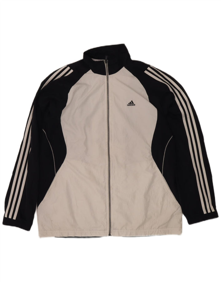 Adidas Męska kurtka dresowa Climacool, duża, granatowa, z blokami kolorów