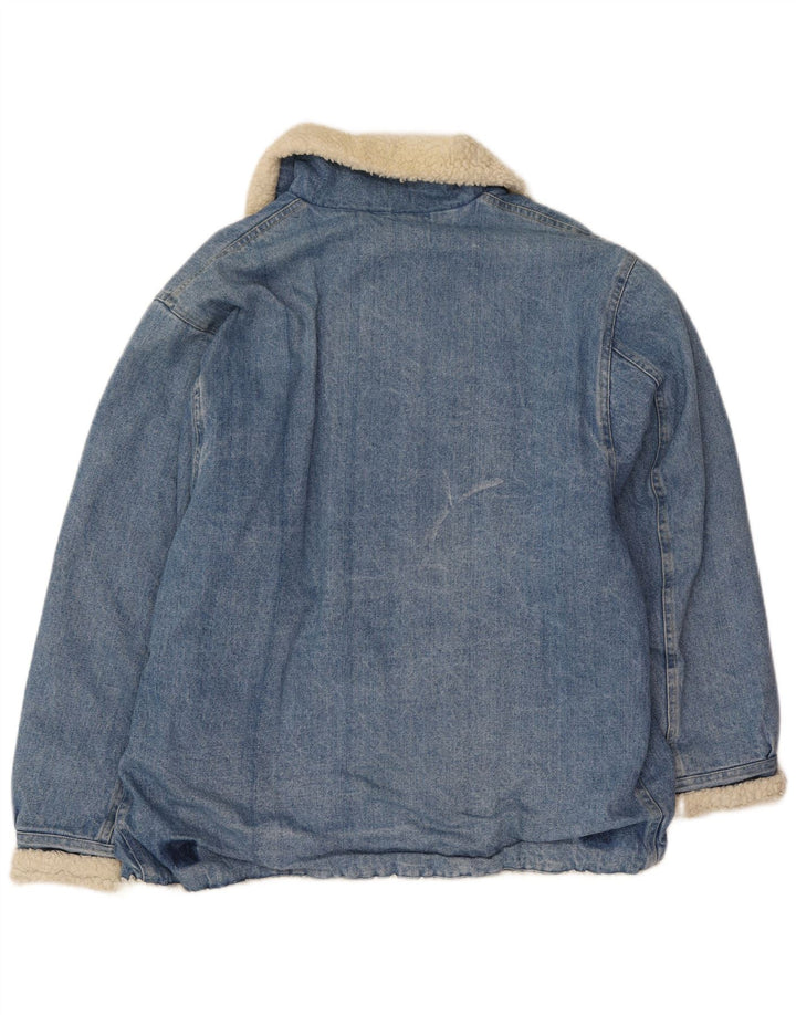 Vintage męska kurtka dżinsowa Sherpa UK 38 średni niebieski