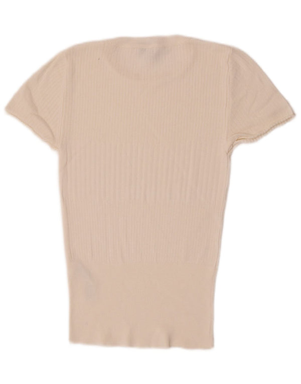 T-shirt damski Topshop Top UK 8 Small Off White Wiskoza