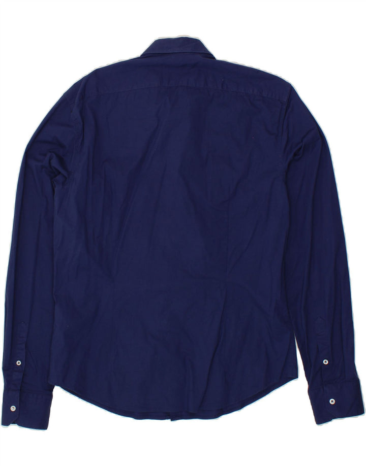 GAUDI Mens Shirt Large Navy Blue Cotton Vintage Gaudi and Second-Hand Gaudi from Messina Hembry 